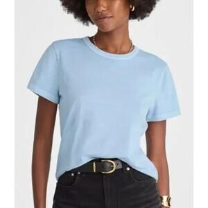 Madewell | NWT The Perfect Crewneck Tee Allday Jersey Iced Blue | Sz S